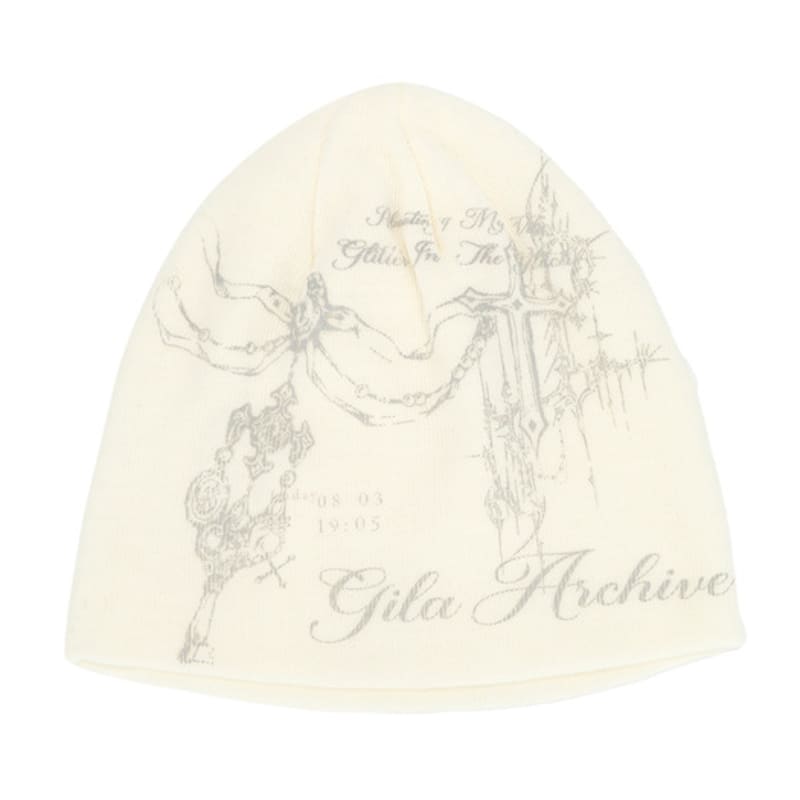 

ШАПКА БИНИ С ГРАФИКОЙ GILA ARCHIVE_БЕЛАЯ FREE