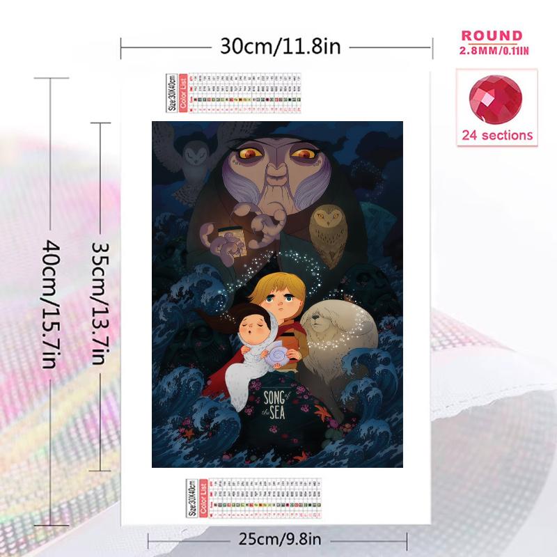 SOTS.173 100% Round Full Drill 5D DIY Diamond Painting Embroidery Cross Stitch Rhinestone Décor
