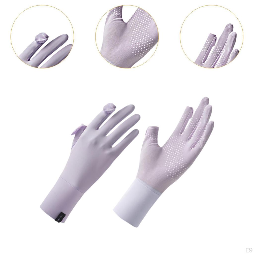 Sun Protection Gloves for Women Driving Breathable Thin Summer Sunblock Golf