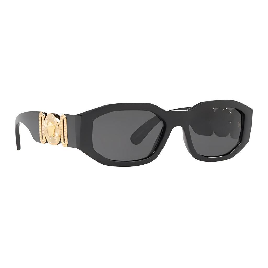 Versace Occhiali da Sole Eleganti con Montatura Irregolare Logo Unisex Occhiali da Sole Neri VE4361GB187