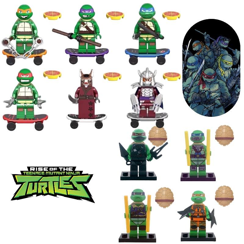 Ksz 723 Ninja Turtles Dafengqi Novelty Miniature Building Blocks Toy Abs Plastic Diy Export Type