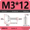 304 Stainless Steel Hand-Tightening Butterfly Weld Screws - Ram Horn M4 M5 M6 M8