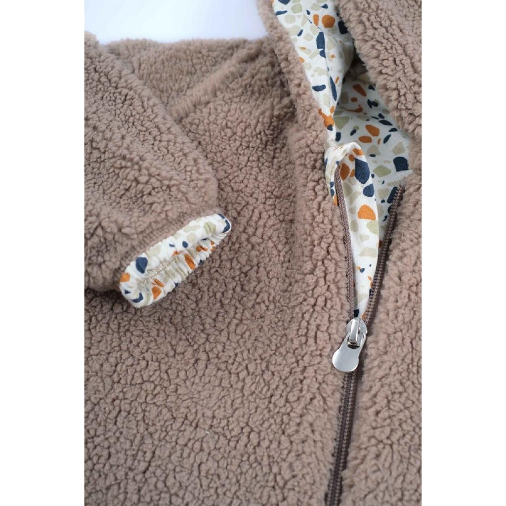 Hooded Wellsoft Jumpsuit Baby White