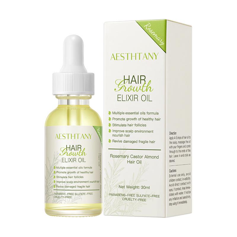 AESTHTANY Rosemary Castor & Almond Hair Care Essential Oil for Scalp Massage