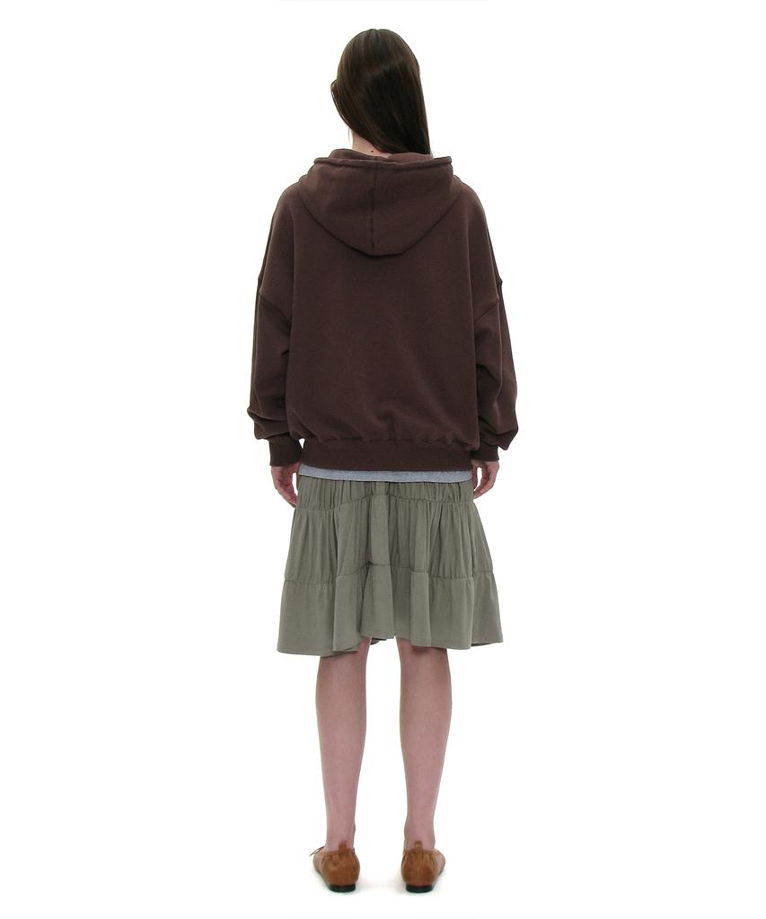 Partimento Woman Pwc Jersey Shirred Tiered Midi Skirt_Light Khaki