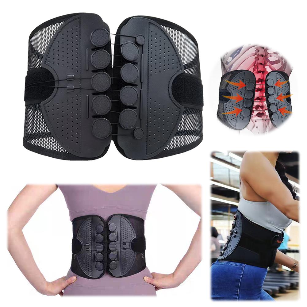 Double Pull Waist Support Belt Breathable Adjustable Back Brace Belt Corset Back Support Belt for Lower Spine Protection
