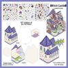 PaperMorePET Querformat Aufkleber: Cartoon-Miniaturhaus-Collage für Kinder