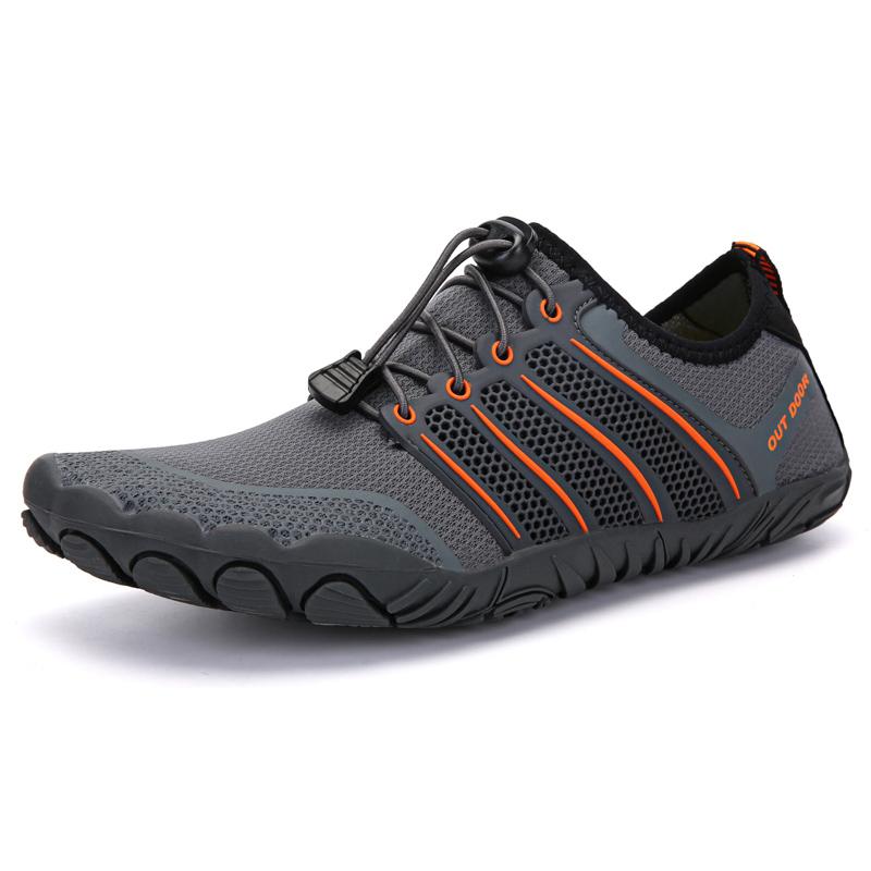 Hiking Boots Mens Outdoor Athletic Sports Trail Running Shoes High-Top Barefoot Upstream Water ShoesTrekking Climbing Sneakers