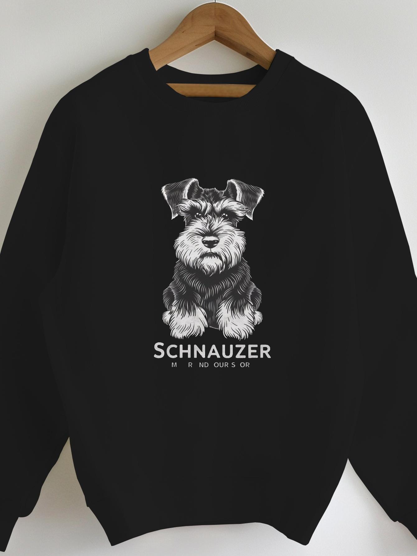 

Винтажные женские свитшоты с иллюстрацией собаки шнауцера S