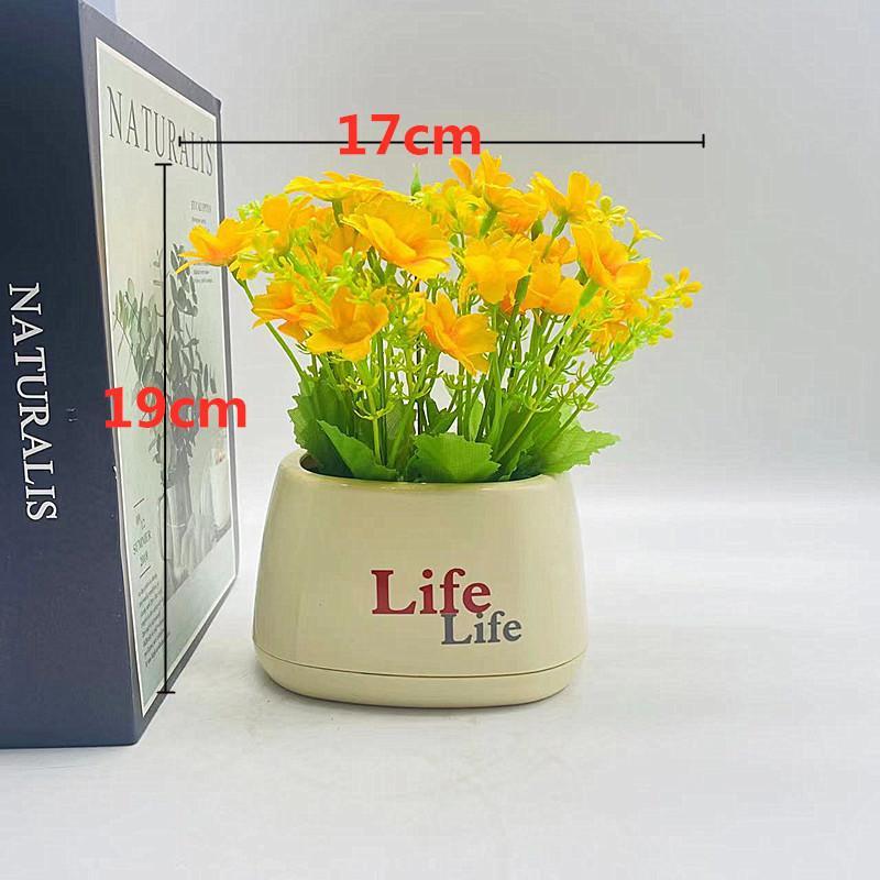 Artificial Potted Flowers No Wilting Needed Vibrant Multicolor Blooms Realistic Fake Plants for Home Office Desk Decor