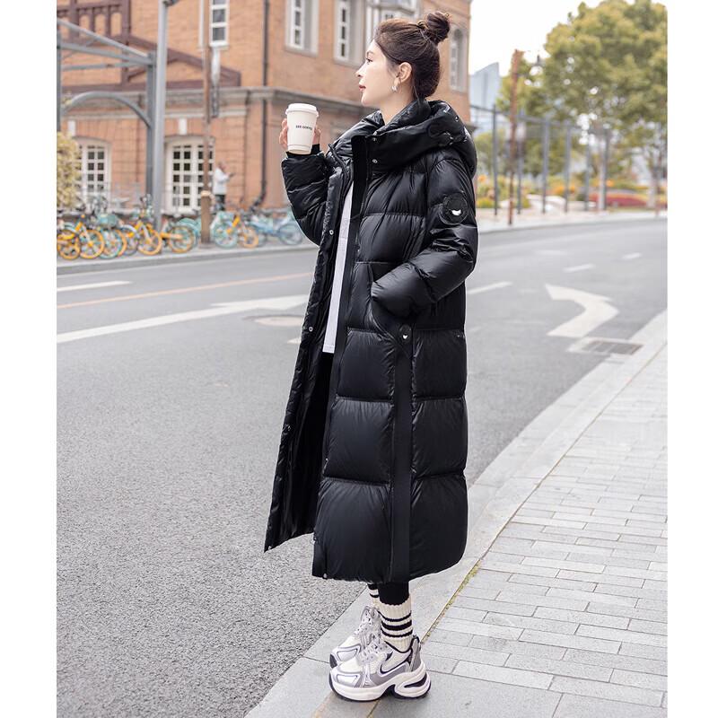Sibaoshe Women's Mid-Length Hooded Down Jacket