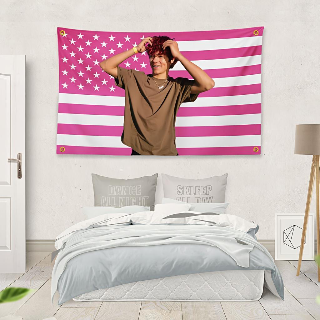VIKAMA Süß Kühl Amerikanischer Retro Dekorations Wandteppich Personalisierter Hänge Stoff Raumdekoration Heimdekoration