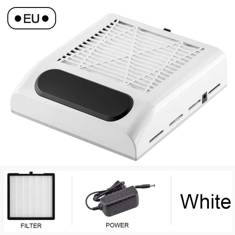 

Пылеуловитель для ногтей Маникюрный станок Инструменты Мощный пылесос для ногтей с фильтром для удаления ногтей Вентилятор для удаления ногтей Инструмент для дизайна ногтей белый