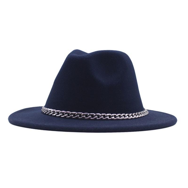 Autumn and winter European, American and western cowboy hats fashion woolen jazz hats men's and women's British fedora hats