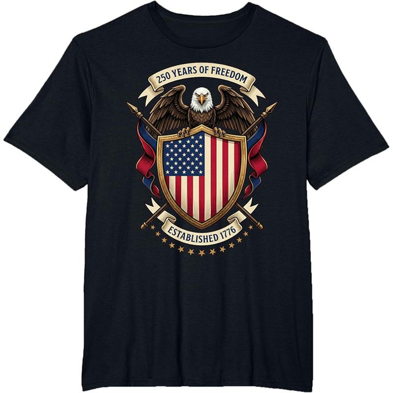 USA 250 Years Still Free Print Flag T-shirt Unisex Cool Funny Statue Of Liberty Pattern T Shirts Hip Hop Street T Shirts 2026