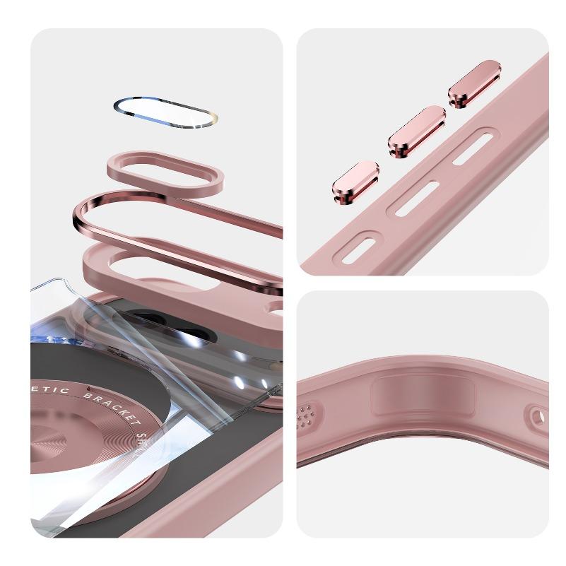 Magnetic Ring Holder Magsafe Case for Google Pixel 8A Transparent Acrylic PC Shockproof Wireless Charging Cover for Google 9 Pro