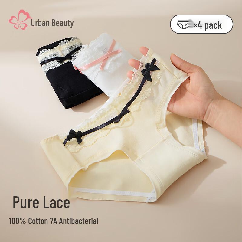 

Urban Beauty Women s Ballet Style Lace Antibacterial Briefs XL