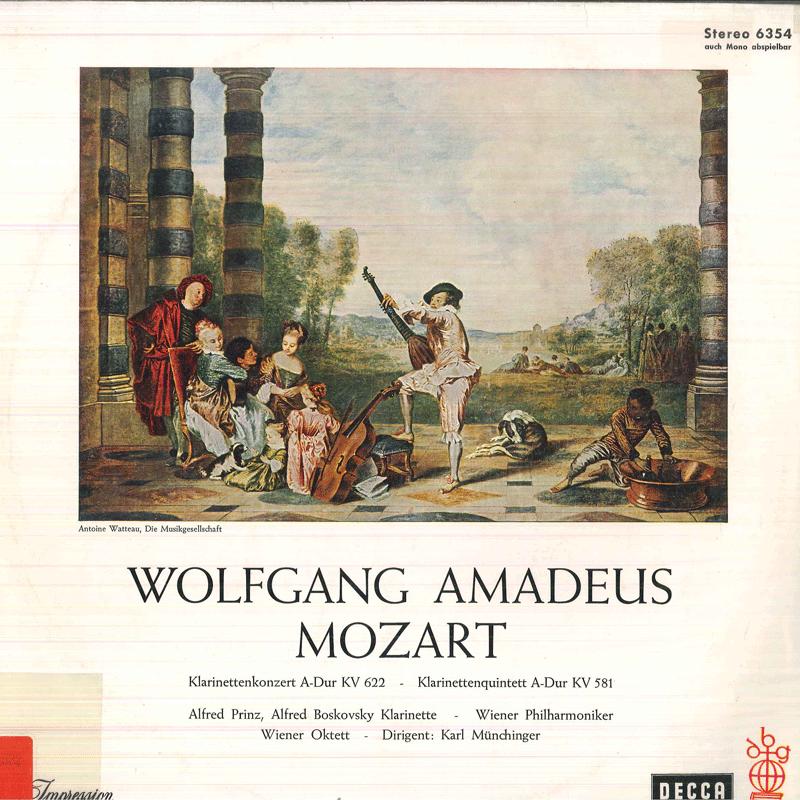 

LP Record KARL MUNCHINGER MITGLIEDER DES WIE Mozart Konzert Fur Klarinette Und O SGD715 DECCA Germany Classical Used