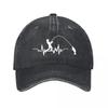 Vintage Washed Fishing Heartbeat Baseball Cap  New Vintage Washed Cotton Baseball Cap Parent Kids Sun Hats