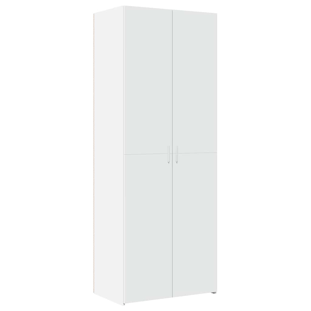 Vidaxl Wysoka Szafka, Biała, 70X42,5X185 Cm, Materiał Drewnopochodny
