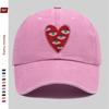 Pc Unique HeartShaped Printed Baseball Cap with Eye Pattern Stylish Sun Hat Comfortable and Lightweight Trucker Sun Hat Adj