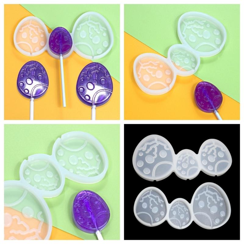 Easter Rabbit Lollipops Candy Mold DIY Cake Pastry Decor Baking Tool Chocolate Dessert Silicone Molds Non-stick