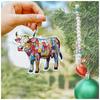 Cow Stained Glass Pendant Acrylic Window Light Catchers | Colorful Stained Glass Cow Pendant | Window Bead Garland With