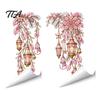 Holiday Glass Decals 2Pcs Christmas Window Clings, Static Sticker, Decal with Snowflakes Lantern Winter Wonderland Decor and Balls Patterns, Removable
