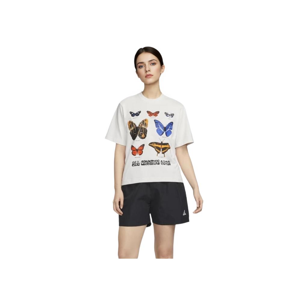 Nike ACG Dri-Fit Casual Comfortable Moisture-Wicking Short Sleeve T-Shirt Women T-Shirts Phantom-Grey White HF9523-030