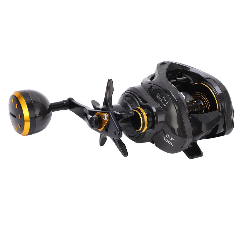 BW300 Baitcastingový naviják 16 kg Velká brzdná síla Systém magnetické brzdy z uhlíkových vláken Rybářský naviják BW300 Levá ruka
