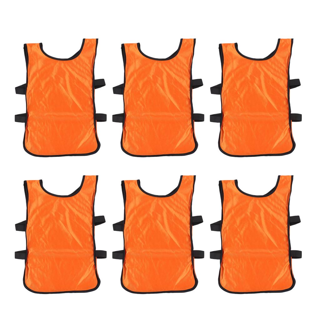 6 Pièces Gilet d'Entraînement Football Enfants Équipement d'Entraînement Pinnies Sports Jeunesse Basketball