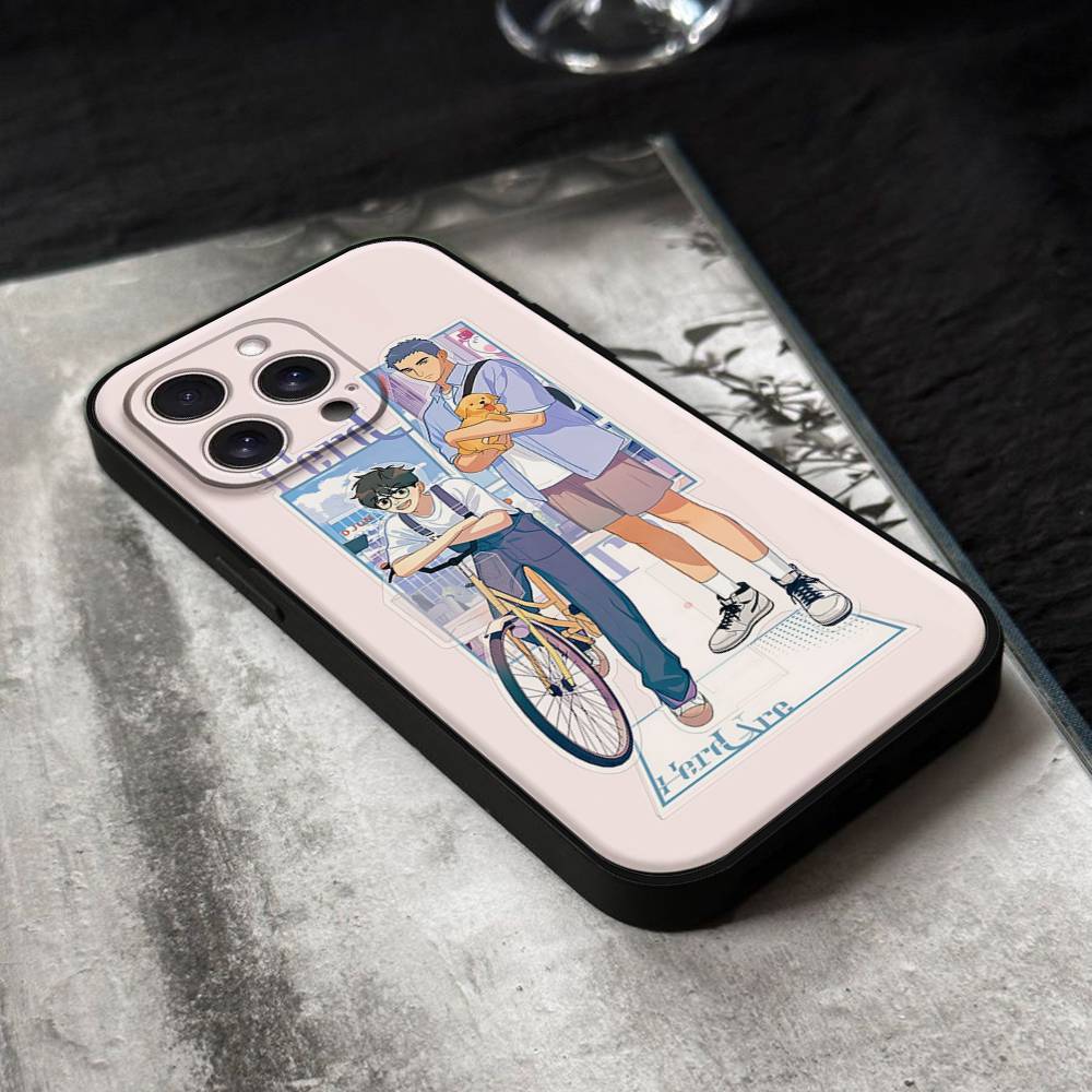 Here U Are Anime Phone Case For IPhone 17,16,15,14,13,12,11 Plus,Pro,Max,XR,XS,X,7,8 Plus,Mini Black Silicone Soft