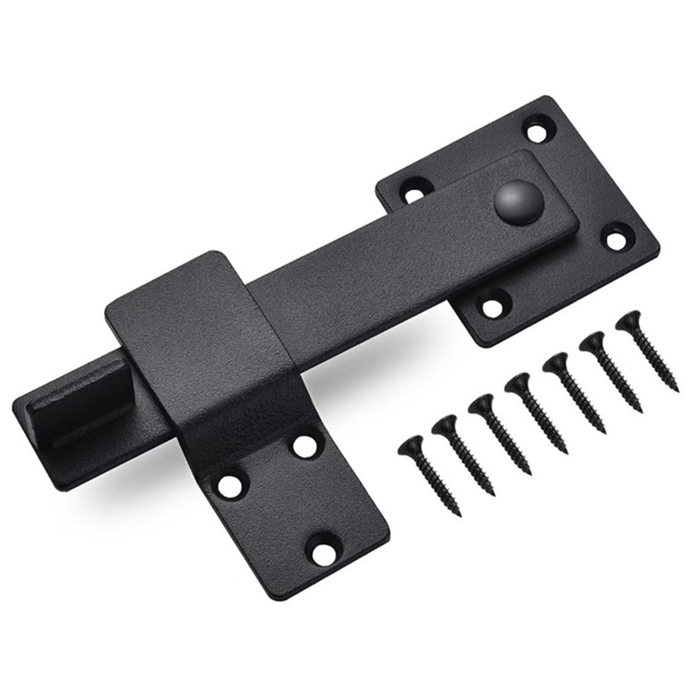 5.5 Inches Barn Door Lock Black Safety Gate Lock Rustic Flip Gate Latch  Fence