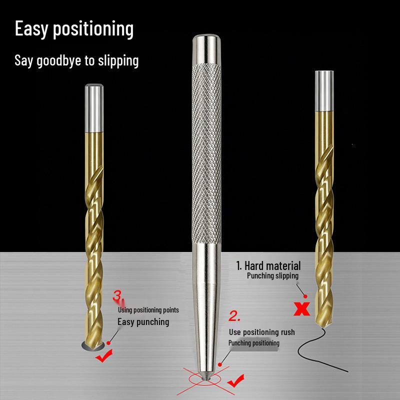 High Hardness Cone-Shaped Center Punch Locator - Machinist Chisel Tool