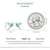 Avle S925 Sterling Silver Light Green Teardrop Hummingbird Earrings