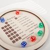 For Farkle Dice Tray Wooden Dice Trays Hexagon Dice Rolling Tray Felt Dice Holder for Dice Games Like RPG Other Table Games