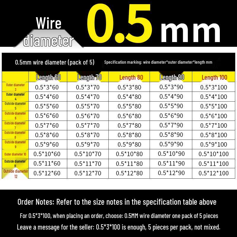 Universal Y-Type Compression Spring, 0.2-2.0mm Wire Diameter, Small Pressure Return Spring