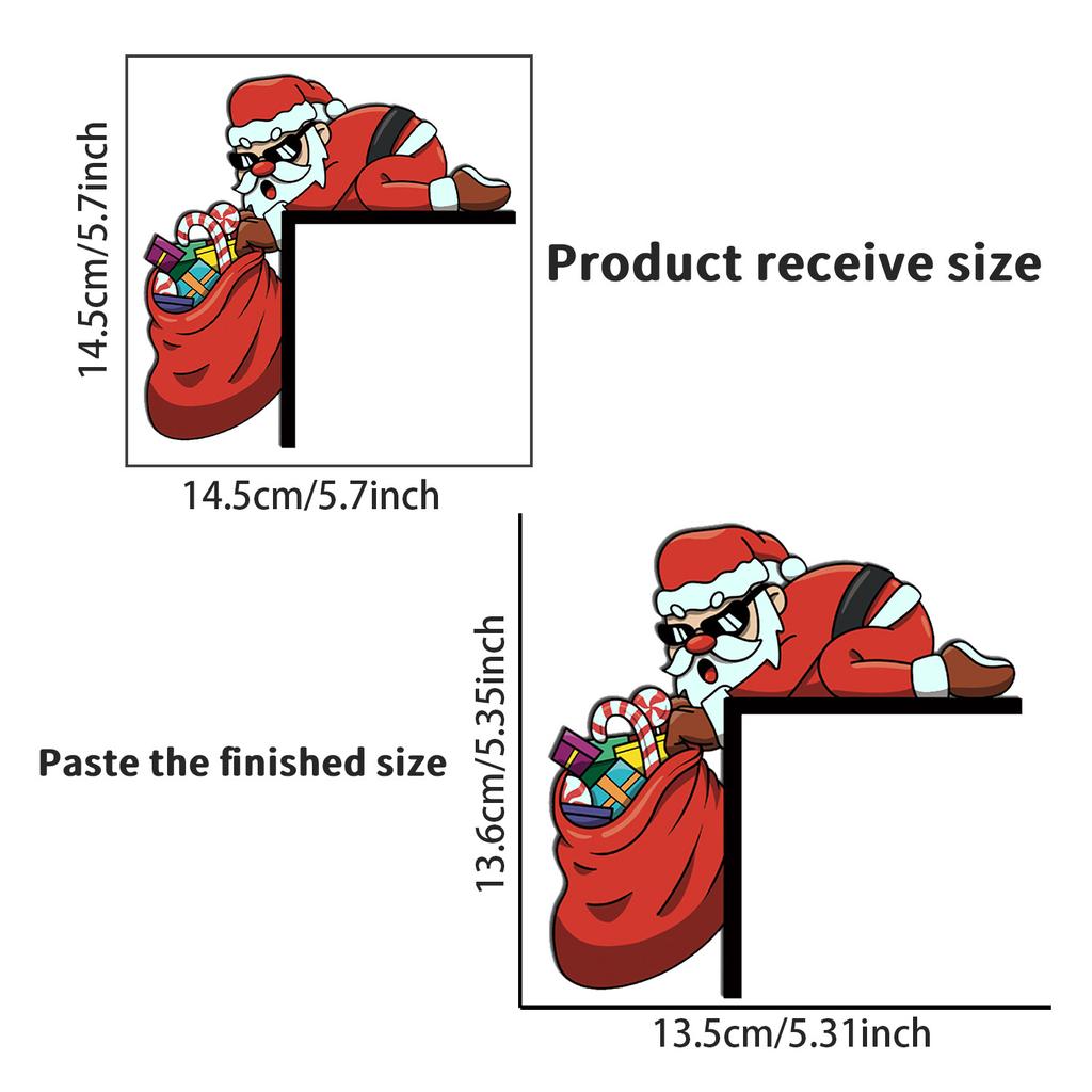 Creative Christmas Switch Sticker Funny Wall Art Door Frame Decor Creative Living Room Bedroom Corner Decoration