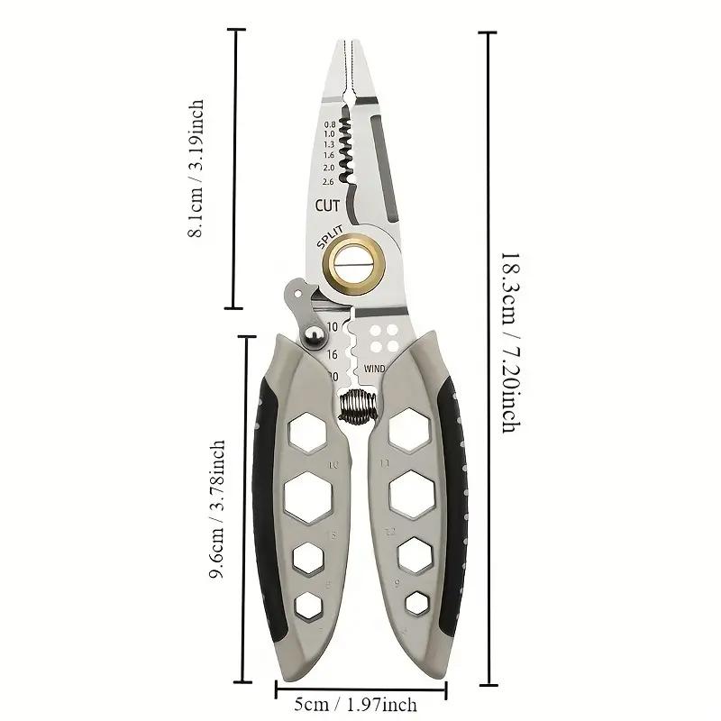 Multitool Pliers Wire Cutting Crimping Winding Cutting Crimping Pliers Electrician Tools Hand Tool For Mechanical Car Repair
