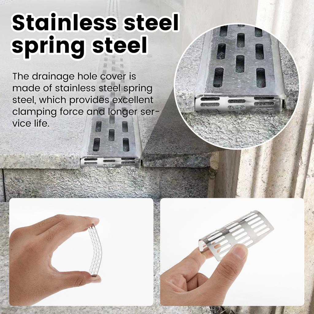 25Pcs Stainless Steel Brick Drain Hole Covers Protective Weep Hole Filter Bathroom Pool Floor Drain Cover Drain Hair Catcher