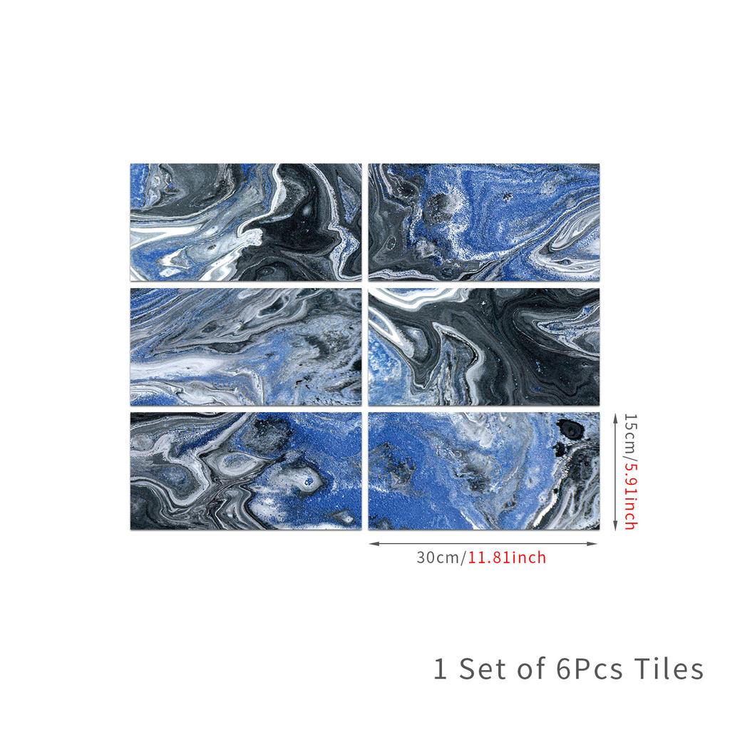 Marble Pattern Glossy Tile Wall Sticker Self-Adhesive Living Room Bathroom Renovation Wall Decoration Waterproof And Moisture-Proof Wallpaper