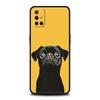 Phone Case For OnePlus 13 12 11 10 9 Pro 9T 13R 12R 10R 9R 9RT 10T 8T 8 Nord 2T CE 2 3 5G N200 N30 Soft Cover Black Pug close up