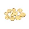 20 Pcs Stainless Steel Gold Color Round Embossing Pendant Disc Charms DIY Jewelry Making Necklace Findings Bracelet Accessories