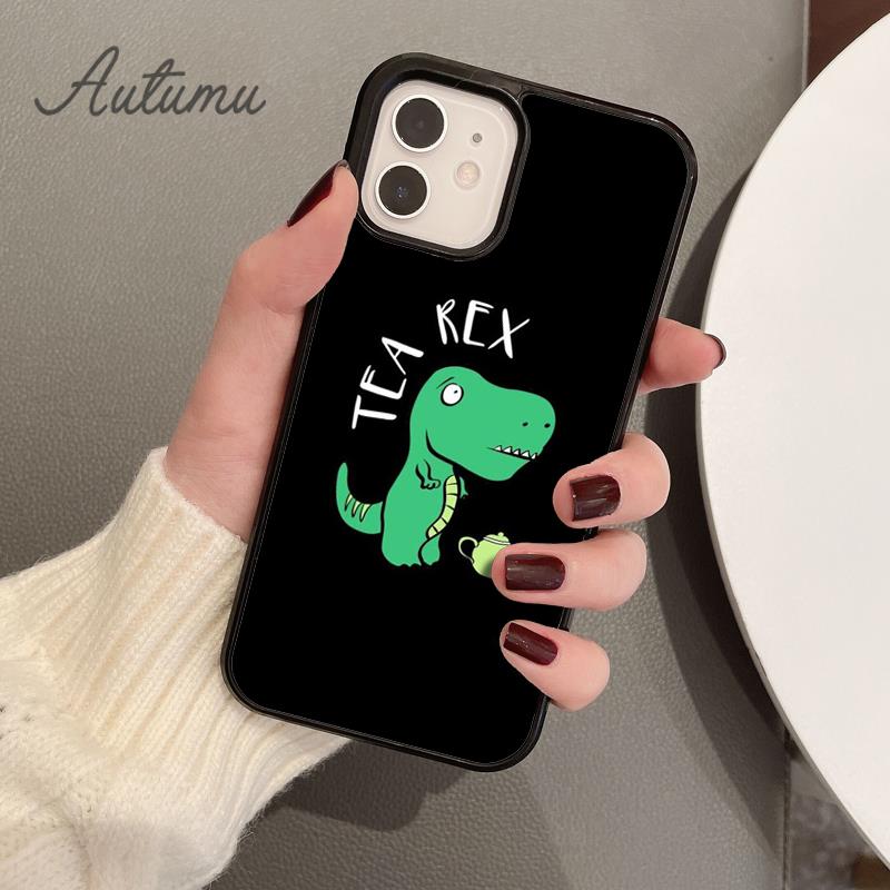 Cute Dinosaur Tea RePhone Case For iPhone 17 Air 15 16 16e Pro Max 11 12 13 14 Plus Cover coque Fundas Shell