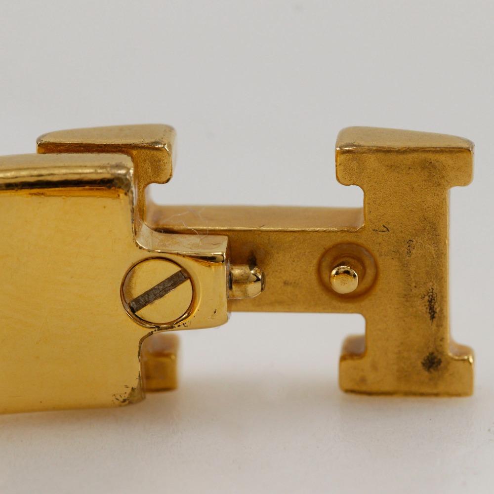 Hermes Click H Bangle Black Plated Gold 34.3g Women Used