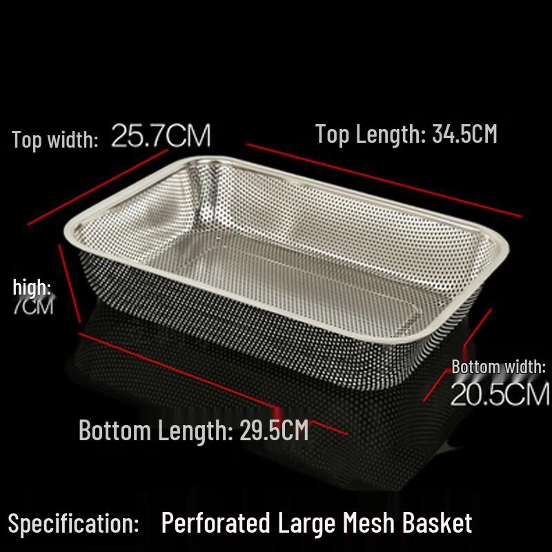 FATTBAO Edelstahl Quadratischer Abfluss & Aufbewahrungskorb