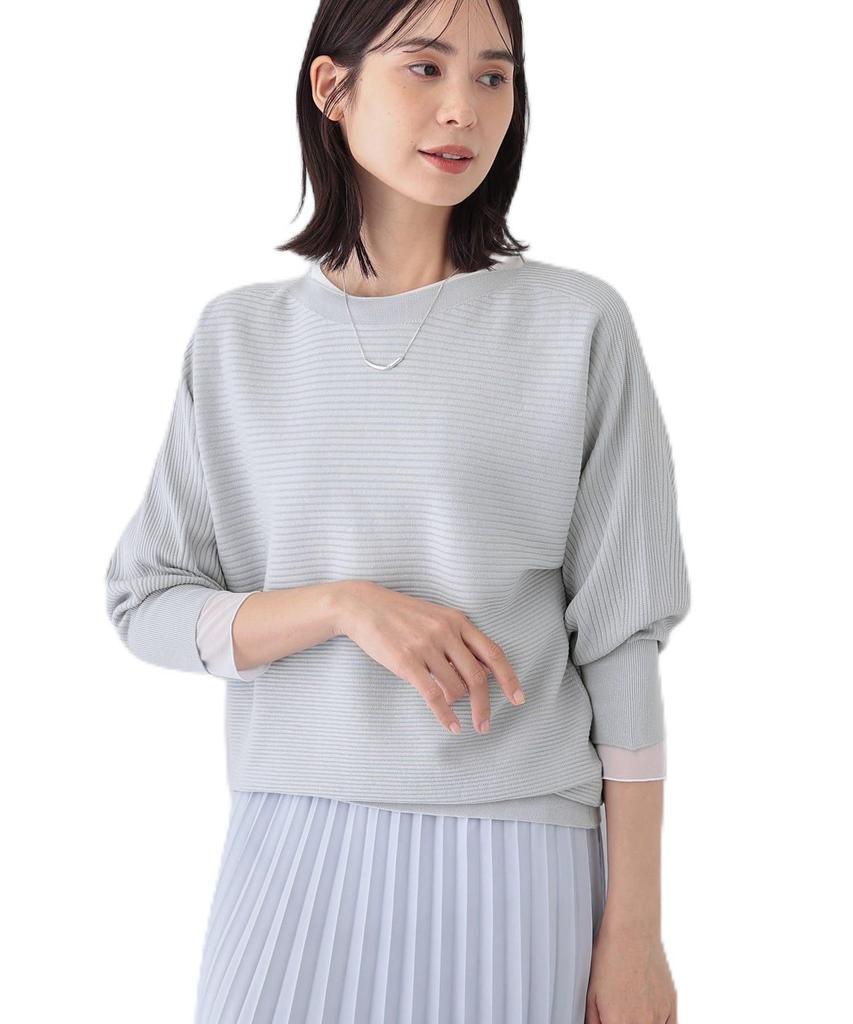 INDIVI for Spring Beautiful Silhouette Dolman Sleeve Knit 12712350 Light Gray Size Knit/Sweater [Washable/Seamless] Women's (011) 38(M)
