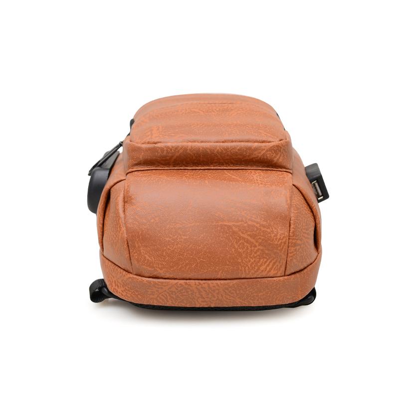Men's Chest Bag Large Capacity Anti-theft Shoulder Bag USB Crossbody Bag