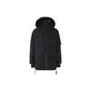 Terrex FW22 Solid Hooded Fur Collar Zip Embroidered Logo Down Jacket Unisex Jackets Black HM9698