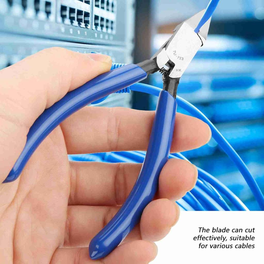 4" Mini Electrical Diagonal Pliers Cable Pliers High Hardness Wire Cable Snips Flush Cutter Snips Cutting Nippers Tools (1 PCS)